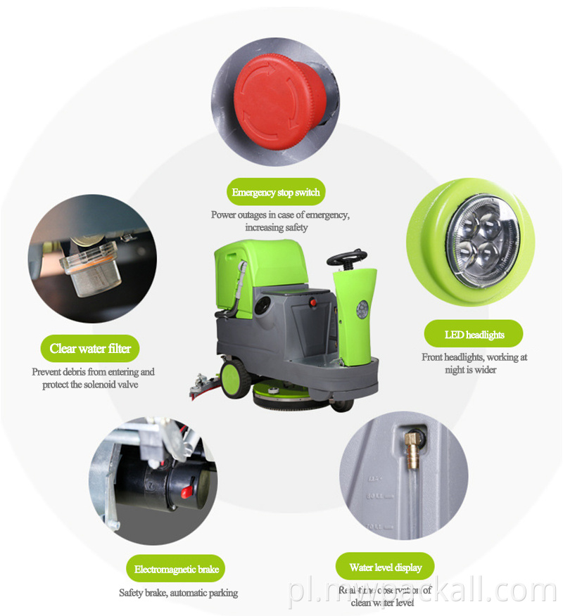 Sprzęt do czyszczenia Szorowarka do podłóg Szorowarka samojezdna Myjka i suszarka do podłóg w supermarketach